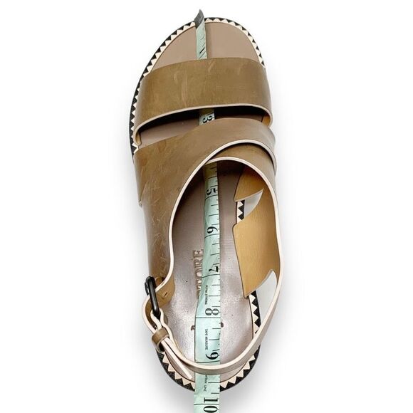 Sartore Paris Chunky Leather Flat-form Platform Taupe Sandals Women’s Size 8-8.5 - Picture 11 of 11